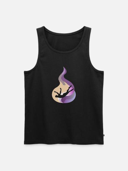 Schwimmer Schnorcheln - Männer Premium Bio Tank Top - Schwarz