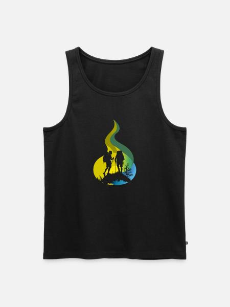 Wandern Wanderer - Männer Premium Bio Tank Top - Schwarz