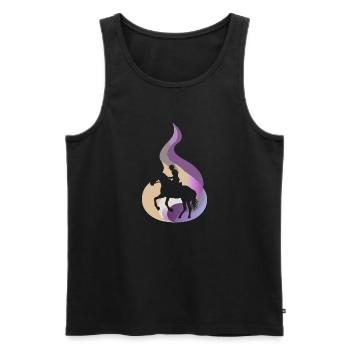 Pferd Pferdesport Pferde - Männer Premium Bio Tank Top - Schwarz - Vorne - Michal (187cm)