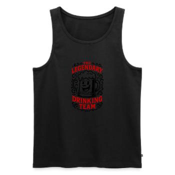 Drinking Team Legendär - Männer Premium Bio Tank Top - Schwarz - Vorne - Michal (187cm)