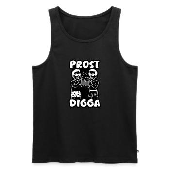 Prost Digga Urlaub Party - Männer Premium Bio Tank Top - Schwarz - Vorne - Michal (187cm)