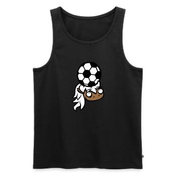 Horse Football Ball Game Header Club Fan Hobby - Men's Premium Organic Tank Top - black - Front - Michal (187cm)