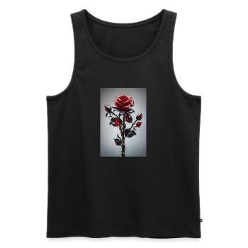 IMG 5175 - Men's Premium Organic Tank Top - black - Front - AI Model Male 178 light (178cm)