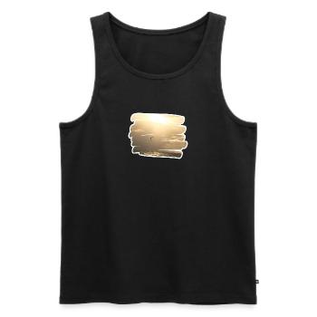 Beach - Männer Premium Bio Tank Top - Schwarz - Vorne - AI Model Male 178 light (178cm)