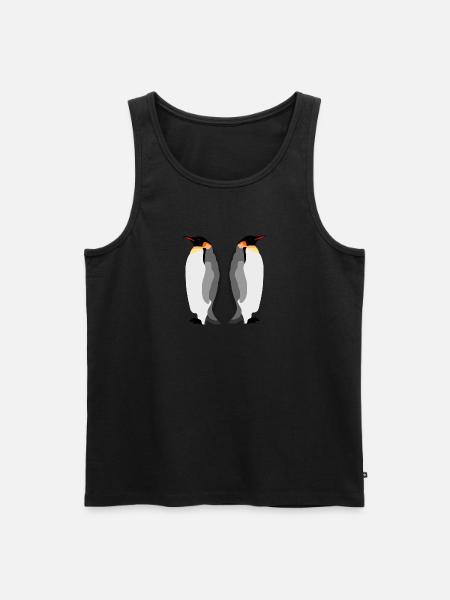 Emperor penguins - Men's Premium Organic Tank Top - black