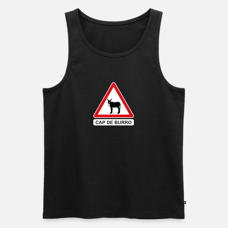 PANEL CAP DE BURRO - Männer Premium Bio Tank Top - Schwarz