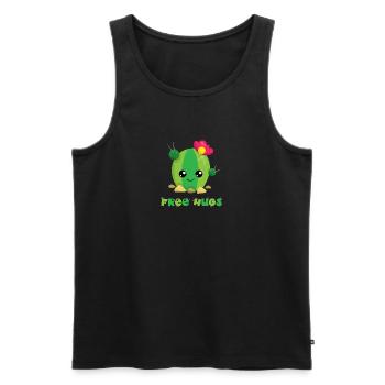 GRATUIT HUGS - Sweet Comic Cactus cadeaux chemises - Débardeur bio Premium Homme - noir - Devant - Michal (187cm)