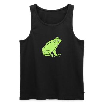 hopping frog animal - Men's Premium Organic Tank Top - black - Front - AI Model Male 178 light (178cm)