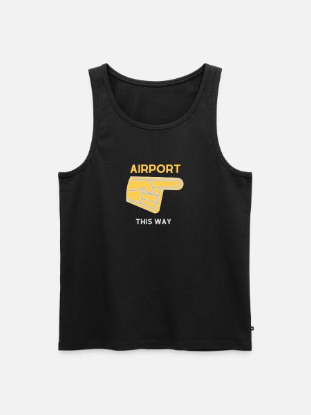 Airport this way - Men's Premium Organic Tank Top - black