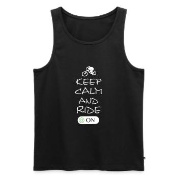 Biken, Fahrrad, Spruch, Mtb - Männer Premium Bio Tank Top - Schwarz - Vorne - Michal (187cm)