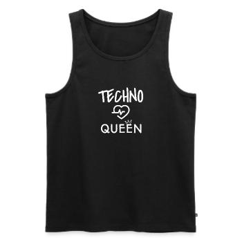 Techno Koenigin Techno Maedchen Lova Techno - Männer Premium Bio Tank Top - Schwarz - Vorne - AI Model Male 178 light (178cm)