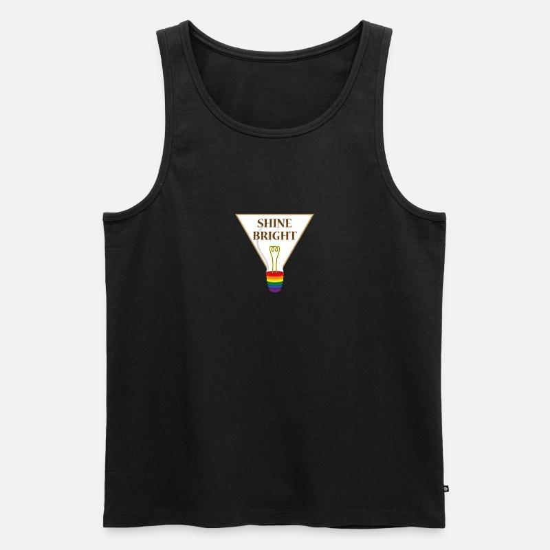Shine Brighter - Männer Premium Bio Tank Top - Schwarz