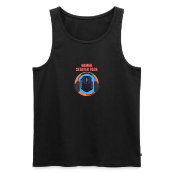 Gamer Starter Package Player starter Package - Men's Premium Organic Tank Top - black - Front - AI Model Male 178 light (178cm)