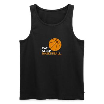 BASKETBALL Hommes Femmes Enfants Chemise & Cadeau - Débardeur bio Premium Homme - noir - Devant - Michal (187cm)