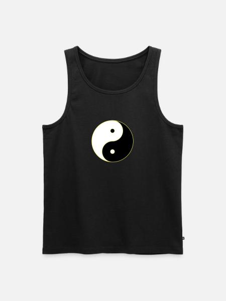 Yin Yang - Men's Premium Organic Tank Top - black