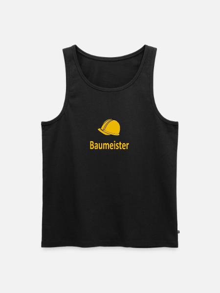 Baumeister - Männer Premium Bio Tank Top - Schwarz