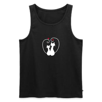 les chats aiment - Débardeur bio Premium Homme - noir - Devant - AI Model Male 178 light (178cm)