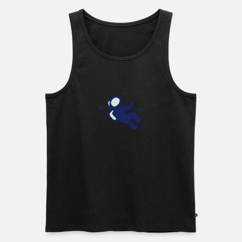 Astronaut spaceman - Männer Premium Bio Tank Top - Schwarz