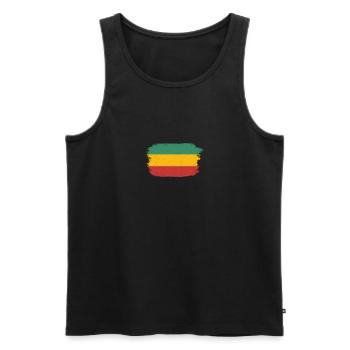 Cannabis Rasta Reggae Hanf Kiffen Geschenk - Männer Premium Bio Tank Top - Schwarz - Vorne - AI Model Male 178 light (178cm)