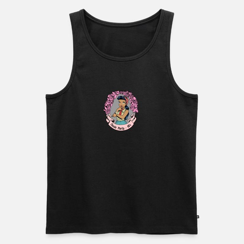 Pin Up Classic - Männer Premium Bio Tank Top - Schwarz