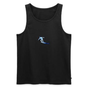 Surfer Welle Surfen Wasser Sport - Männer Premium Bio Tank Top - Schwarz - Vorne - AI Model Male 178 light (178cm)