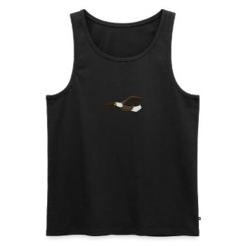 Adler - Männer Premium Bio Tank Top - Schwarz - Vorne - Michal (187cm)