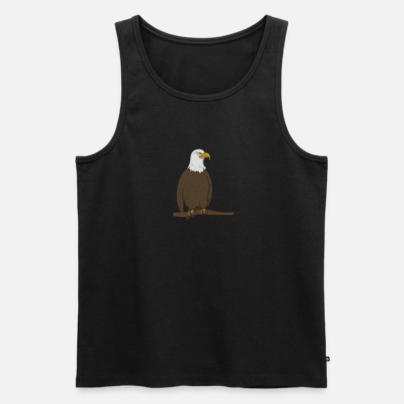 Adler - Männer Premium Bio Tank Top - Schwarz