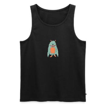 alien - Men's Premium Organic Tank Top - black - Front - AI Model Male 178 light (178cm)
