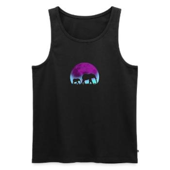Elefanten in Afrika - Männer Premium Bio Tank Top - Schwarz - Vorne - Michal (187cm)