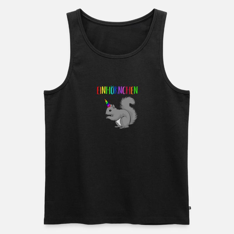 Einhörnchen - Männer Premium Bio Tank Top - Schwarz