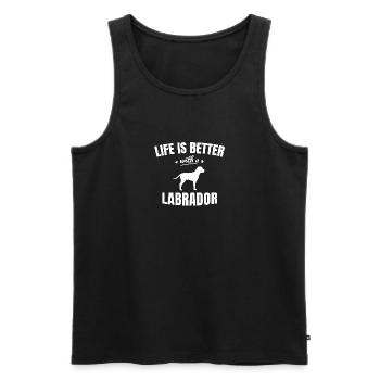 Labrador Retrievers - Men's Premium Organic Tank Top - black - Front - AI Model Male 178 light (178cm)