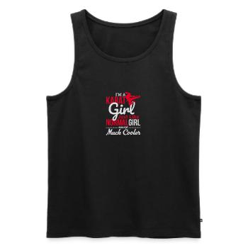 Kampfsport - Ich bin ein Karate Girl - Männer Premium Bio Tank Top - Schwarz - Vorne - Michal (187cm)