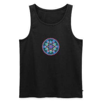 Diwali Mandala - Gift Idea - Men's Premium Organic Tank Top - black - Front - AI Model Male 178 light (178cm)