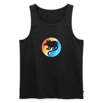 Maus Retro Haustier Geschenk - Männer Premium Bio Tank Top - Schwarz - Vorne - AI Model Male 178 light (178cm)