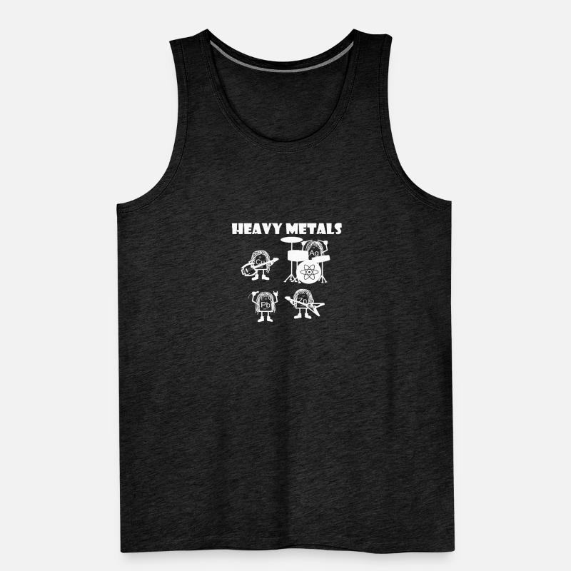 Heavy metals the rocks, nerd science Men's Premium Organic Tank Top