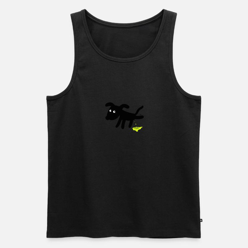 Dog pees dogs - Men's Premium Organic Tank Top - black