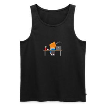 Sleeping - Developer's Night - Gift Idea - Men's Premium Organic Tank Top - black - Front - AI Model Male 178 light (178cm)