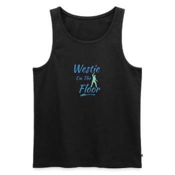 Westie on the floor West Coast Swing Geschenk - Männer Premium Bio Tank Top - Schwarz - Vorne - AI Model Male 178 light (178cm)