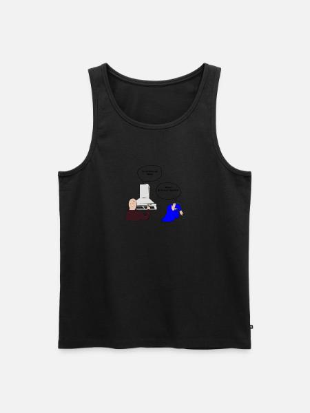 Doppeldeutiger Cartoon - Männer Premium Bio Tank Top - Schwarz
