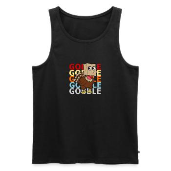 Retro Vintage Style Thanksgiving Truthahn Pute - Männer Premium Bio Tank Top - Schwarz - Vorne - AI Model Male 178 light (178cm)