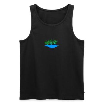 Farbe - Bunt - Leben - Baum - Männer Premium Bio Tank Top - Schwarz - Vorne - Michal (187cm)