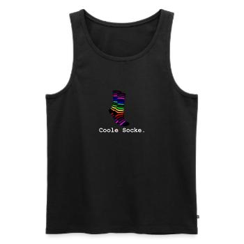 Cool sock gift idea - Men's Premium Organic Tank Top - black - Front - Michal (187cm)