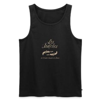 Les Marches de l'Entre-Sambre-et-Meuse - Débardeur bio Premium Homme - noir - Devant - Michal (187cm)