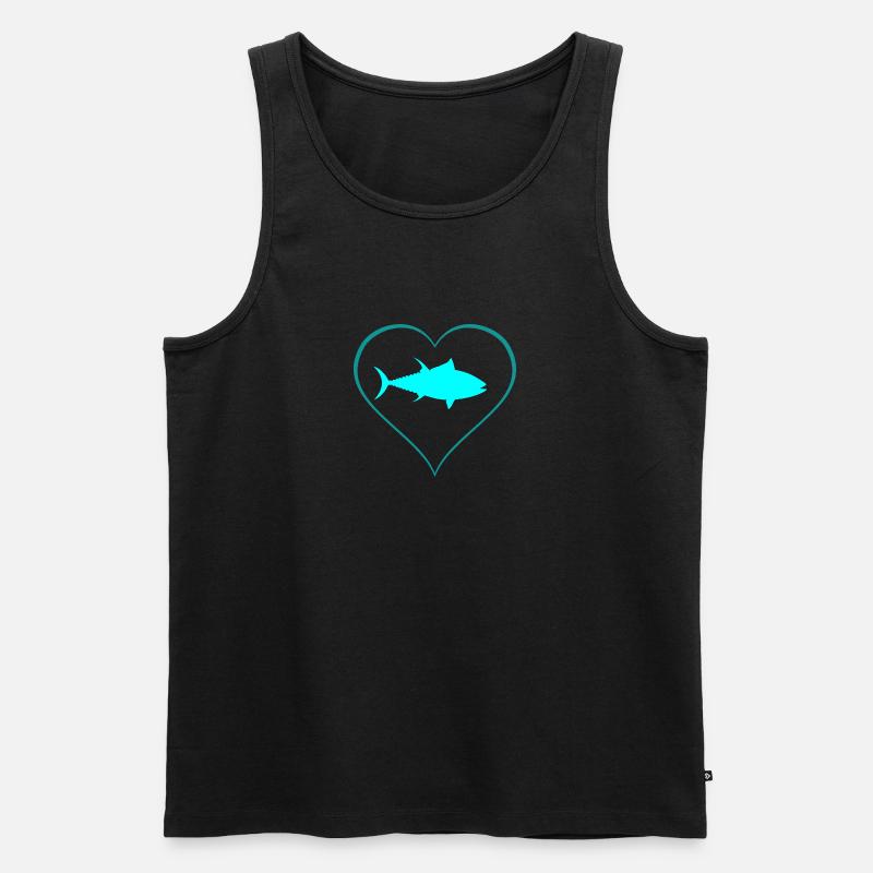 Thunfisch - Männer Premium Bio Tank Top - Schwarz