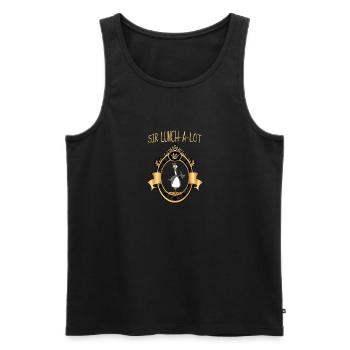 Sir Lunch a Lot - Vielfraß Geschenk Mittelalter Ri - Männer Premium Bio Tank Top - Schwarz - Vorne - AI Model Male 178 light (178cm)