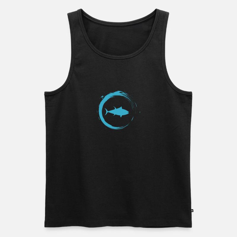 Thunfisch - Männer Premium Bio Tank Top - Schwarz