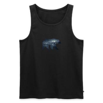 Bear, Abstract, Geometry, Nature, Bear, Space - Men's Premium Organic Tank Top - black - Front - Michal (187cm)