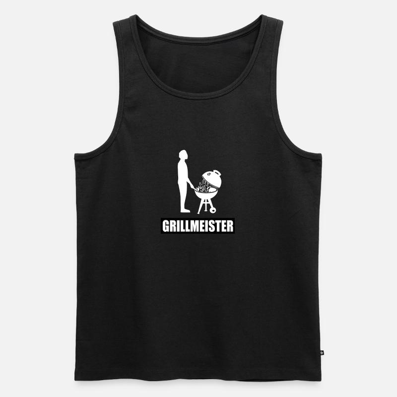 BBQ - Männer Premium Bio Tank Top - Schwarz