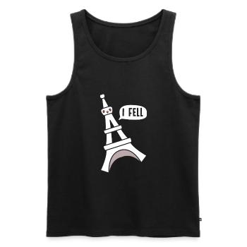 Frankreich - Männer Premium Bio Tank Top - Schwarz - Vorne - Michal (187cm)