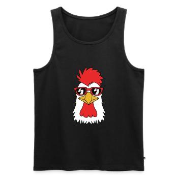 Chicken Poultry - Men's Premium Organic Tank Top - black - Front - AI Model Male 178 light (178cm)